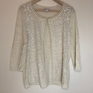 Coldwater Creek one closure cardigan